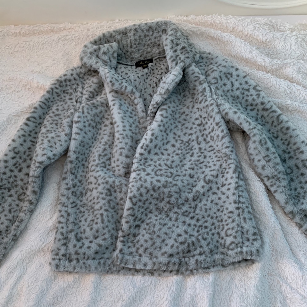 Cheetah print faux fur coat